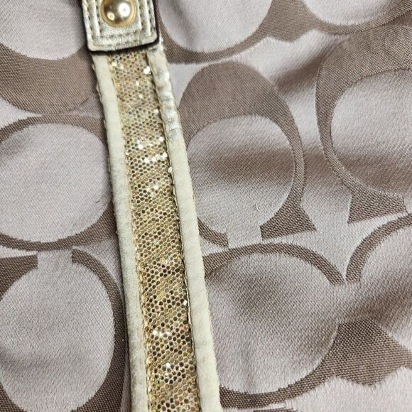Coach Poppy Applique Gold Multi Crossbody Bag Tote F21101 - Picture 6 of 11